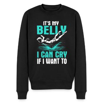 Bellyflop Belly Flop - Men's Premium Organic Jumper - black - Front - Nico (187cm)