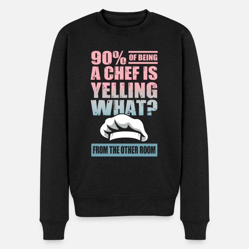 Chef - Men's Premium Organic Jumper - black