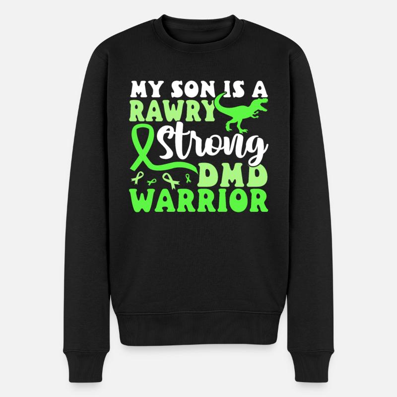 DMD Duchenne Muscular Dystrophy - Men's Premium Organic Jumper - black