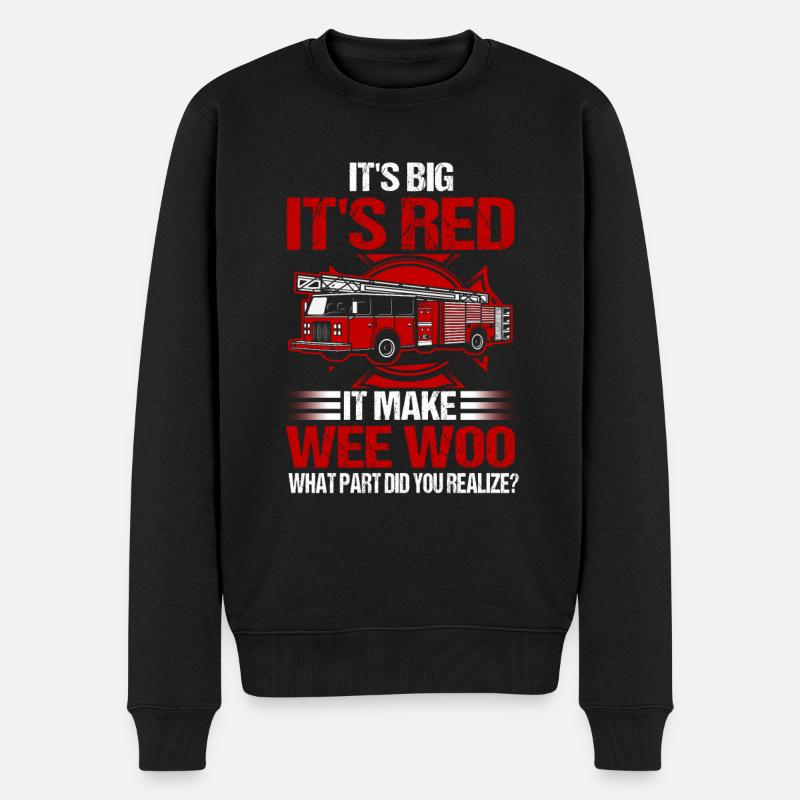 Funny Firefighter Firefighting - Men's Premium Organic Jumper - black