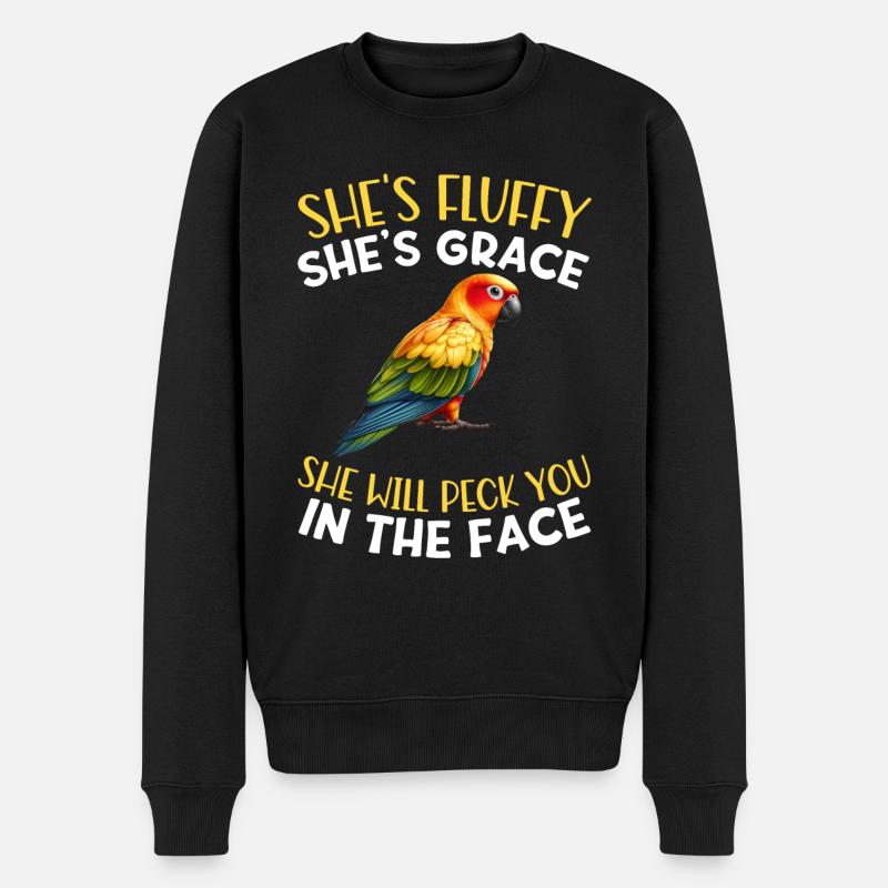 Sun conure - Men's Premium Organic Jumper - black