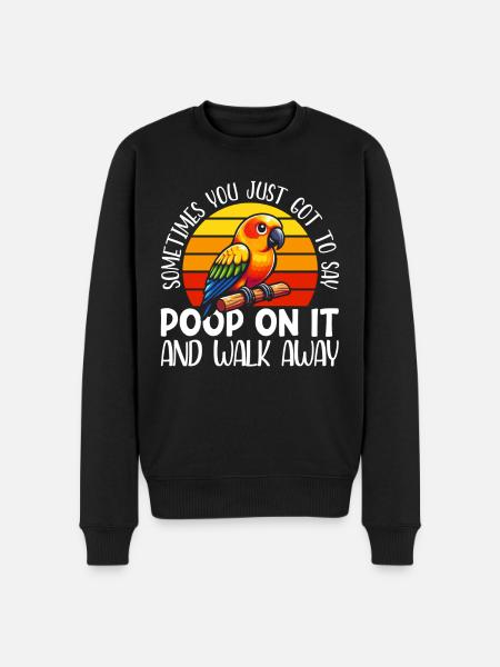 Sun conure - Männer Premium Bio Pullover - Schwarz