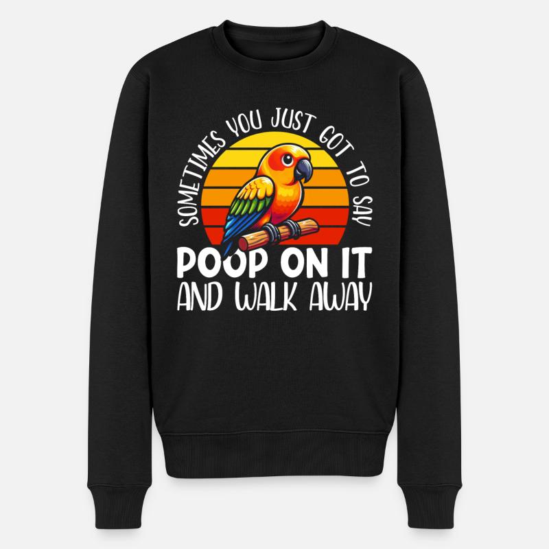 Sun conure - Men's Premium Organic Jumper - black
