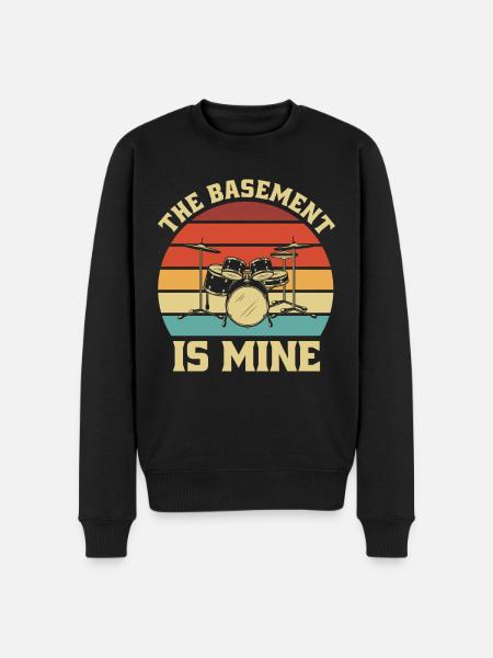 Drumming Drummer - Männer Premium Bio Pullover - Schwarz