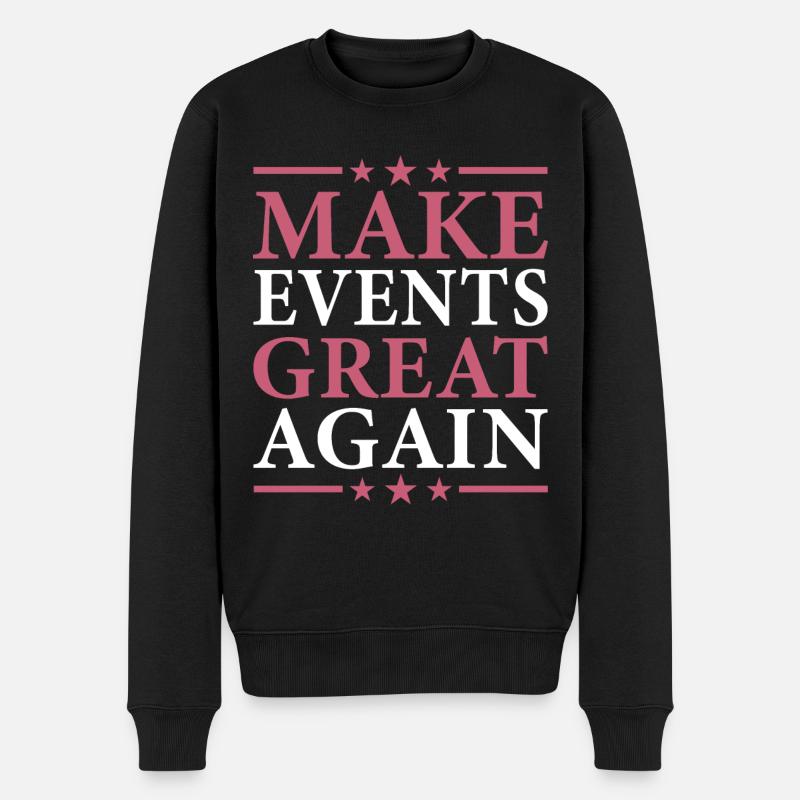 Event Planner - Männer Premium Bio Pullover - Schwarz