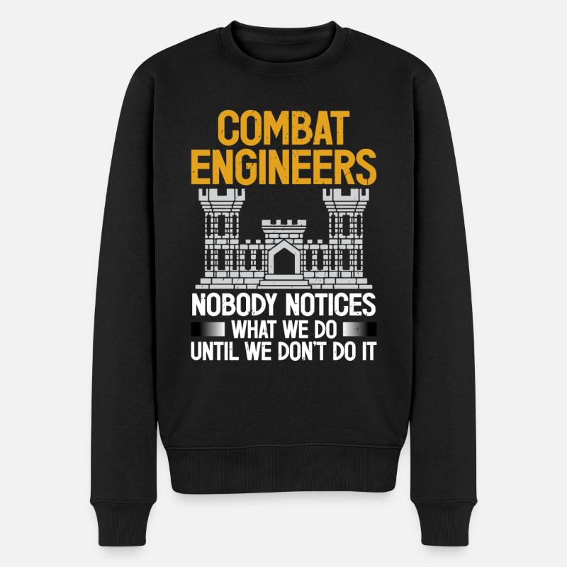 Combat Engineer - Men's Premium Organic Jumper - black
