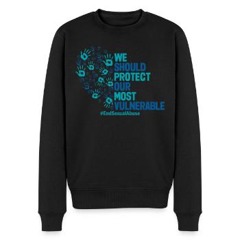 Sexual assault awareness Sexual abuse - Men's Premium Organic Jumper - black - Front - Nico (187cm)