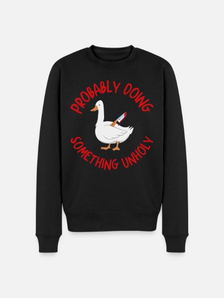 Goose - Männer Premium Bio Pullover - Schwarz