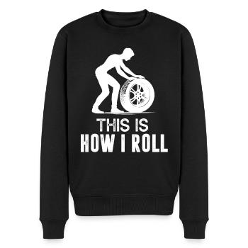 Tire Guy - Männer Premium Bio Pullover - Schwarz - Vorne - Nico (187cm)