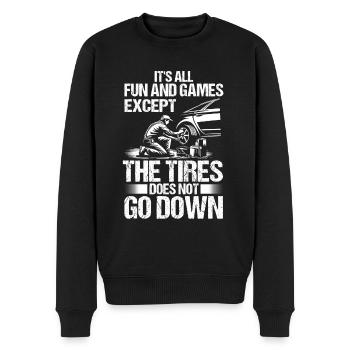 Tire Guy - Männer Premium Bio Pullover - Schwarz - Vorne - Nico (187cm)