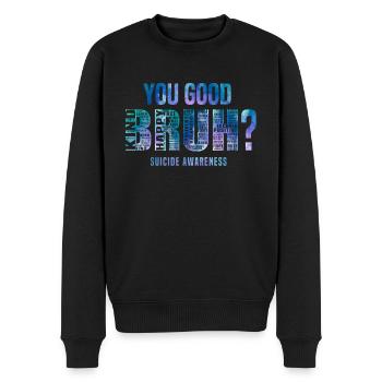 Prévention des suicides : conseiller en suicide - Pull Premium bio Homme - noir - Devant - Nico (187cm)