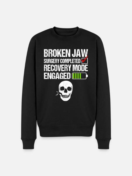 Jaw Surgery Broken Jaw - Männer Premium Bio Pullover - Schwarz