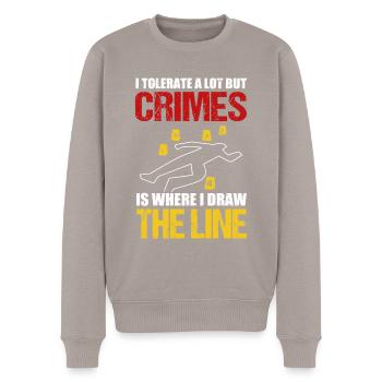 Crime scene investigator - Men's Premium Organic Jumper - taupe - Front - Nico (187cm)