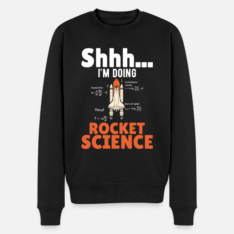 Aerospace engineer Rocket science - Men's Premium Organic Jumper - black