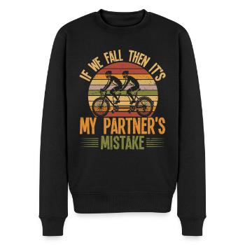 Tandem Bike - Men's Premium Organic Jumper - black - Front - Nico (187cm)