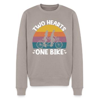 Tandem Bike - Men's Premium Organic Jumper - taupe - Front - Nico (187cm)
