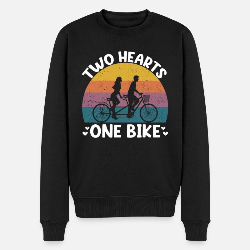Tandem Bike - Männer Premium Bio Pullover - Schwarz