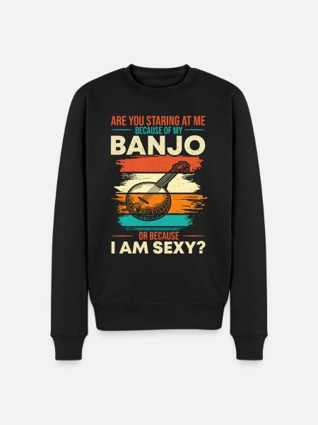 Bluegrass Banjo - Men's Premium Organic Jumper - black