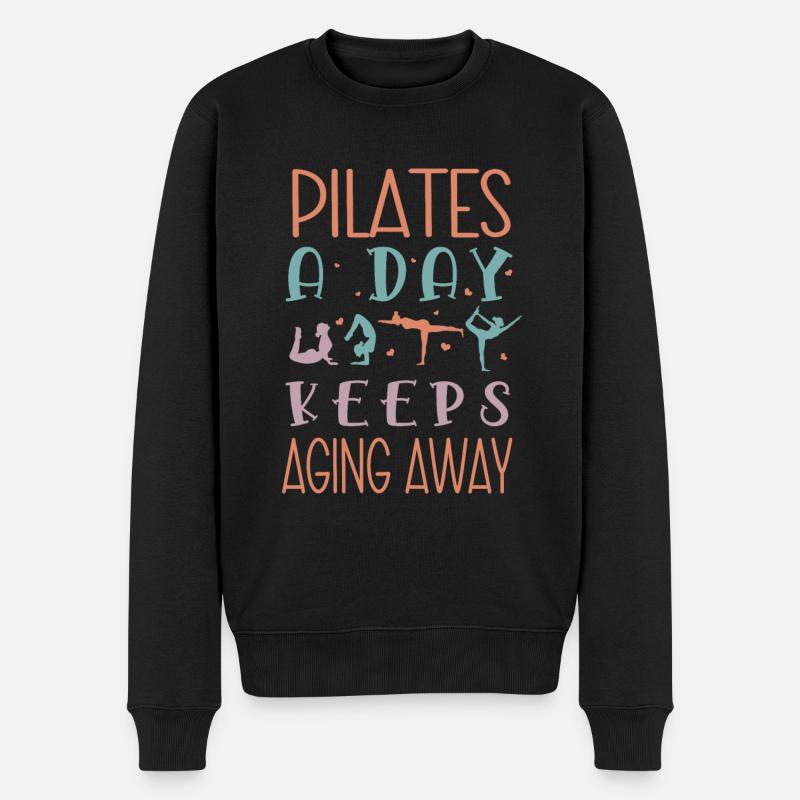 Pilates - Männer Premium Bio Pullover - Schwarz