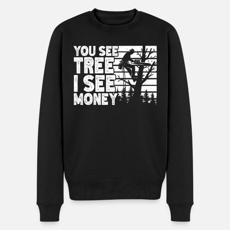 Élagueur d’arbres - Pull Premium bio Homme - noir