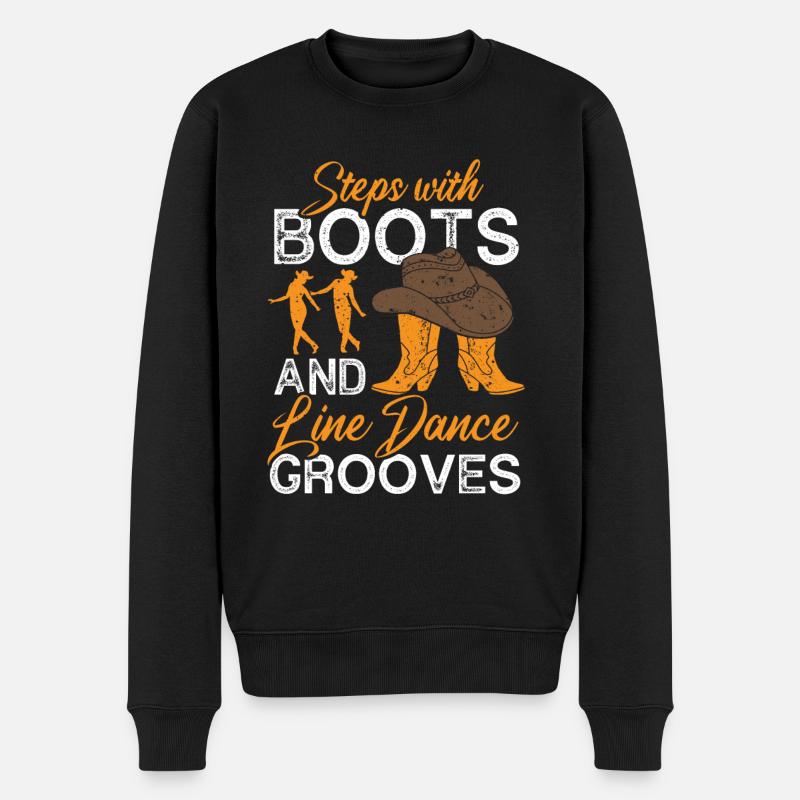 Line Dancing Line Dance - Men's Premium Organic Jumper - black