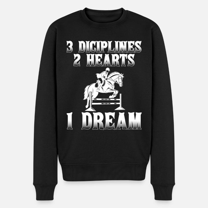 Horse Show Jumping Equestrian - Männer Premium Bio Pullover - Schwarz