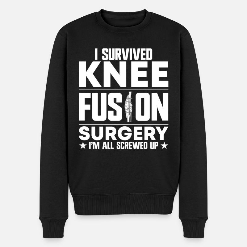 Knee Replacement - Men's Premium Organic Jumper - black