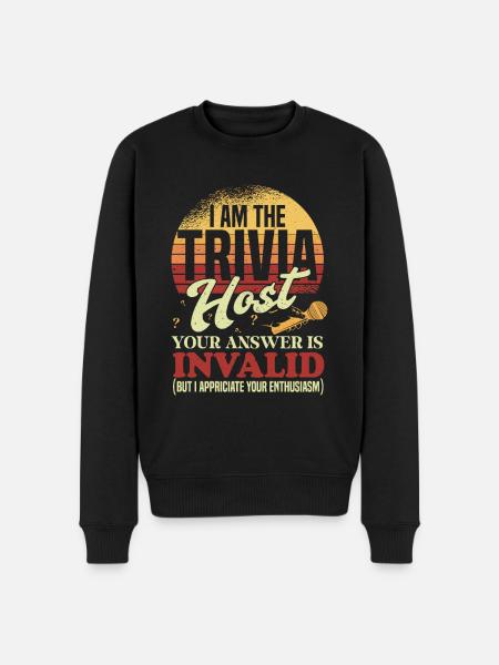 Trivia Night Host - Männer Premium Bio Pullover - Schwarz