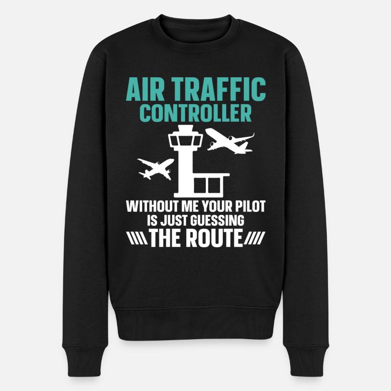 Air traffic controller - Men's Premium Organic Jumper - black
