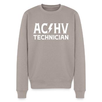 HVAC Tech AC Repairman Technician - Men's Premium Organic Jumper - taupe - Front - Nico (187cm)