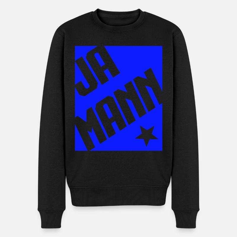 Ja Mann - Männer Premium Bio Pullover - Schwarz