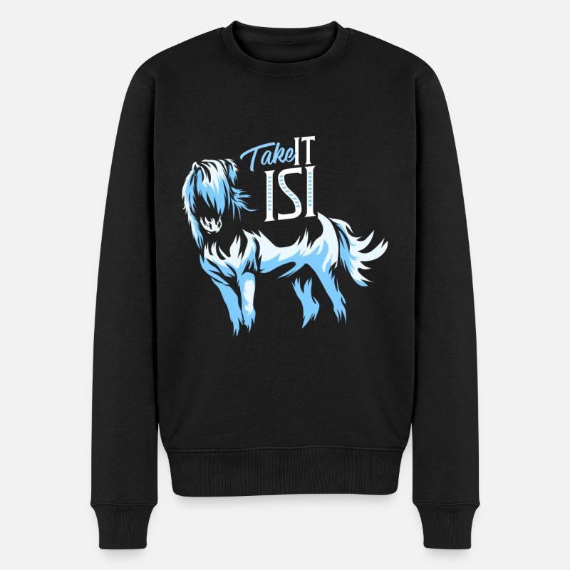 cheval Islande - Pull Premium bio Homme - noir
