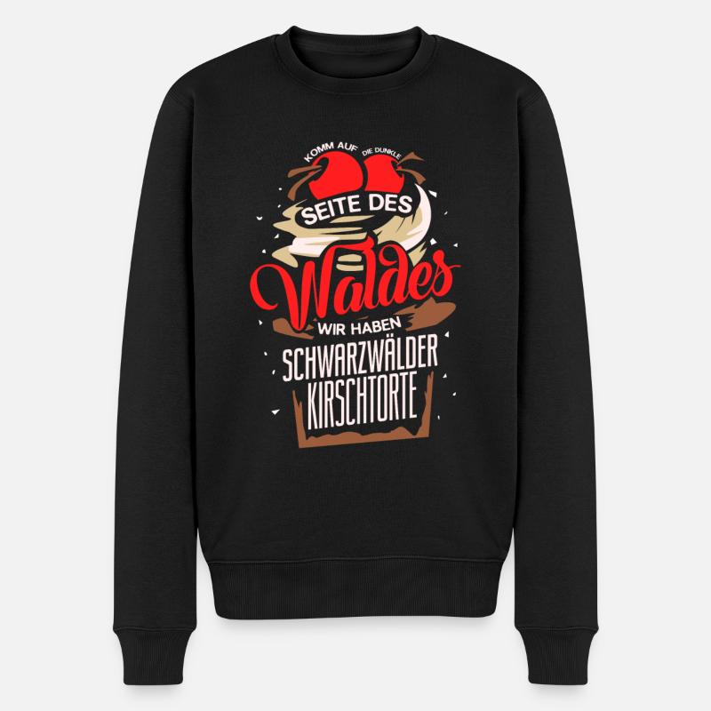 SCHWARZWALD Kirschtorte - Männer Premium Bio Pullover - Schwarz