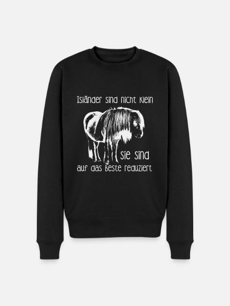 Islandpferd - Männer Premium Bio Pullover - Schwarz