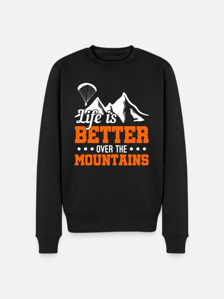 Paragliding - Men's Premium Organic Jumper - black