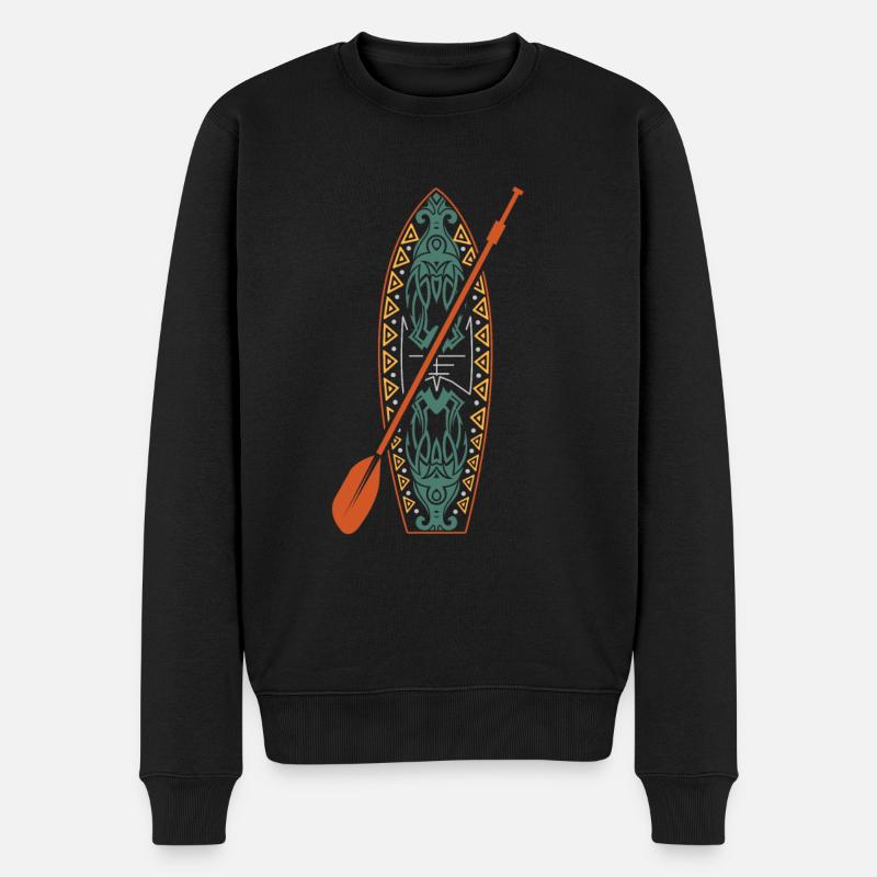 SUP Stand up Paddling - Männer Premium Bio Pullover - Schwarz