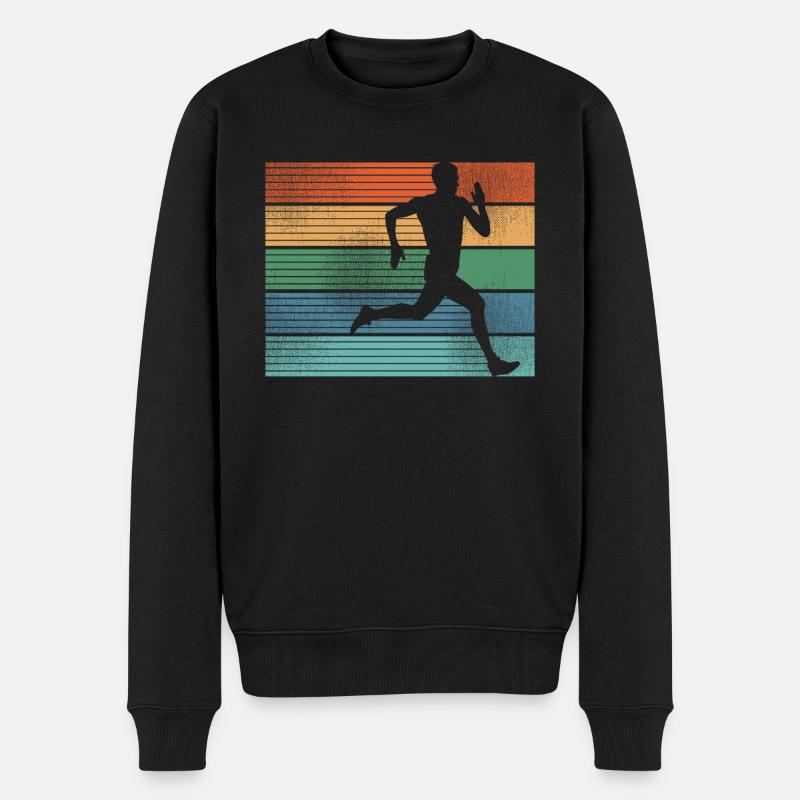 Running Jogging Running - Pull Premium bio Homme - noir