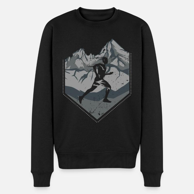 Running Jogging Running - Pull Premium bio Homme - noir