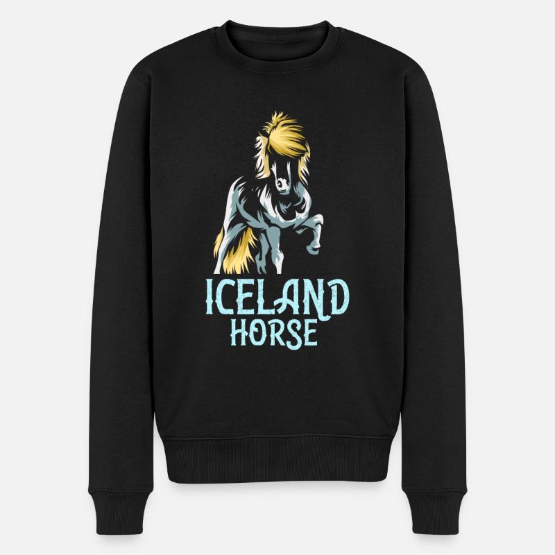 Cheval islandais - Pull Premium bio Homme - noir
