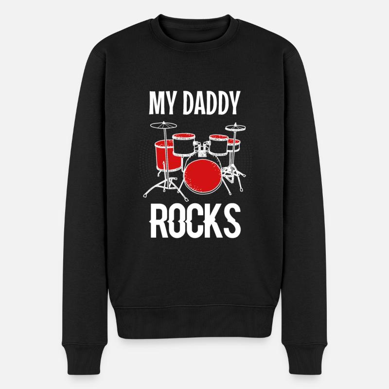 Le batteur - Pull Premium bio Homme - noir