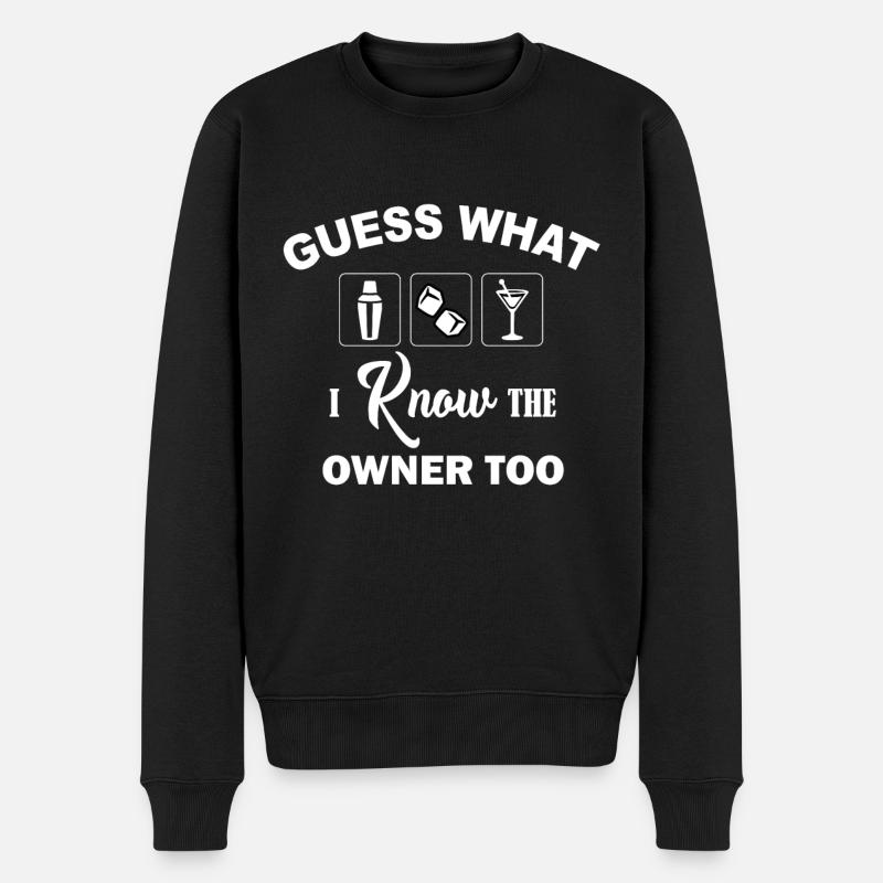 Bartender Funny tee - Pull Premium bio Homme - noir