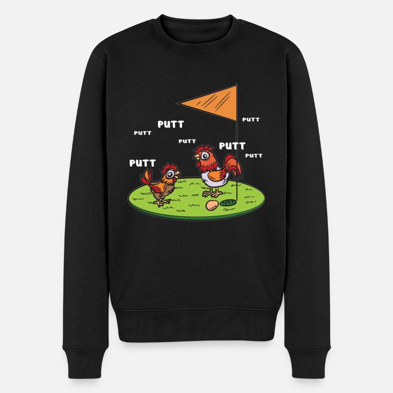 Golf Minigolf Putt Putt Poules Humour - Pull Premium bio Homme - noir