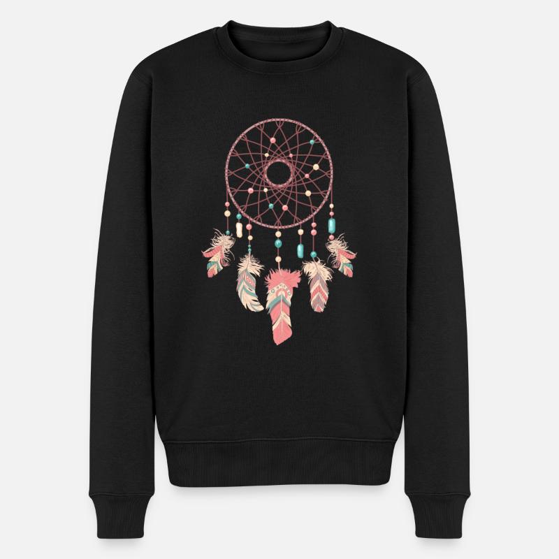 Dreamcatcher Traumfänger - Männer Premium Bio Pullover - Schwarz