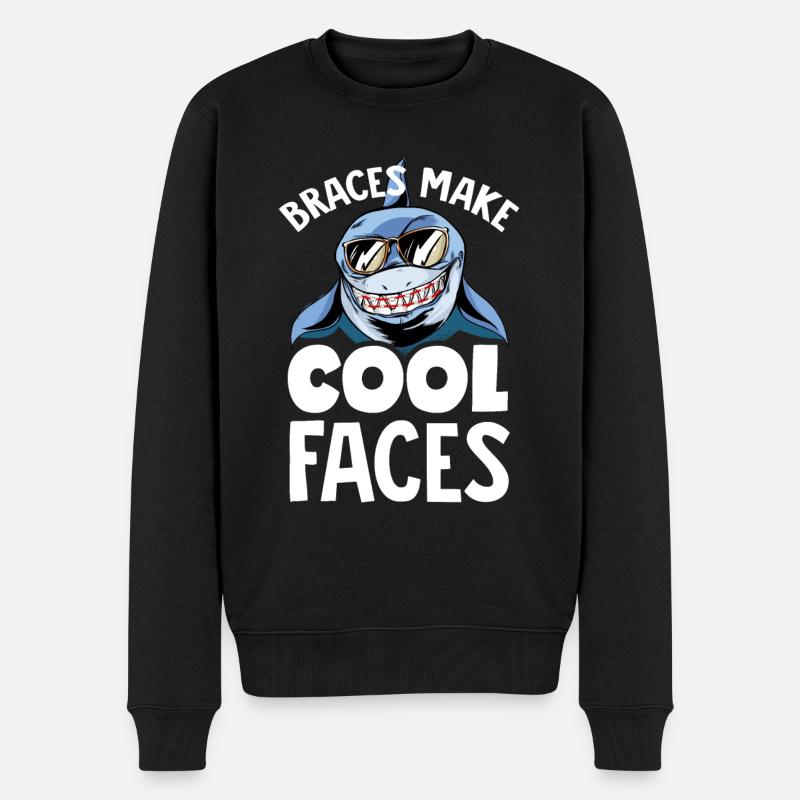 Dental Orthodontic Dentist Braces - Männer Premium Bio Pullover - Schwarz