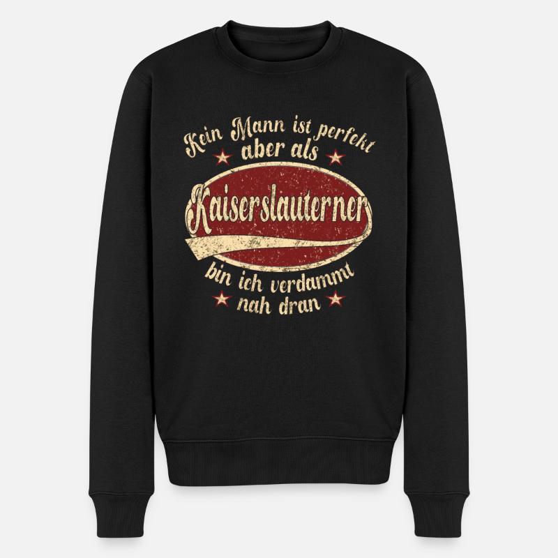 kaiserslautern Retro der perfekte kaiserslauterner - Männer Premium Bio Pullover - Schwarz