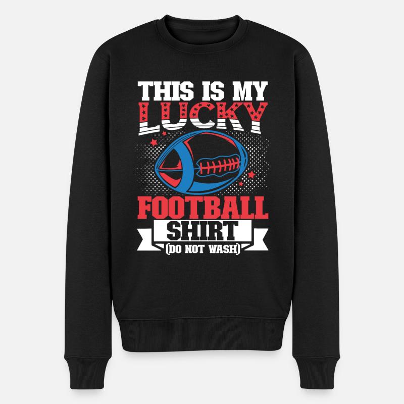 Américain C’est mon football chanceux - Pull Premium bio Homme - noir