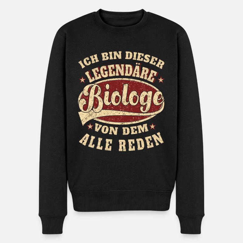 Biologe ich bin dieser legendäre Biologe - Männer Premium Bio Pullover - Schwarz