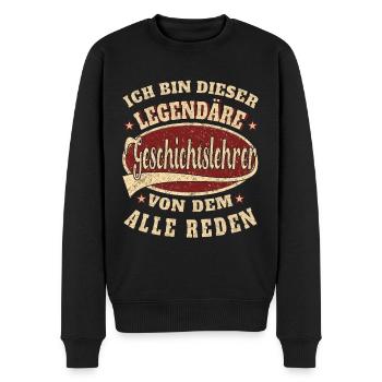 Geschichtslehrer ich bin dieser legendäre - Männer Premium Bio Pullover - Schwarz - Vorne - Nico (187cm)