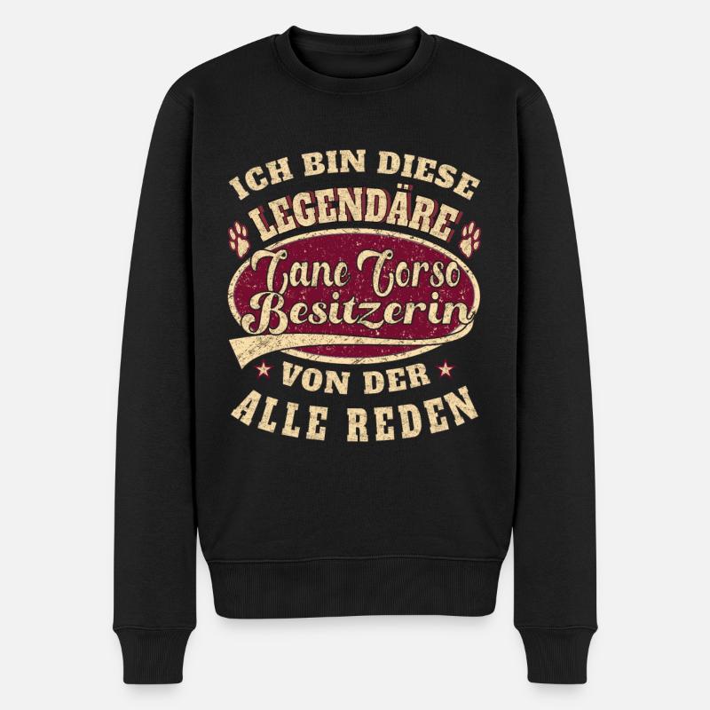 Cane Corso Besitzerin Ich bin diese Cane Corso - Männer Premium Bio Pullover - Schwarz
