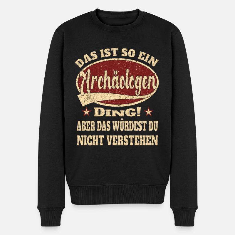 Archäologe Ich bin dieser legendäre Archäologe - Männer Premium Bio Pullover - Schwarz